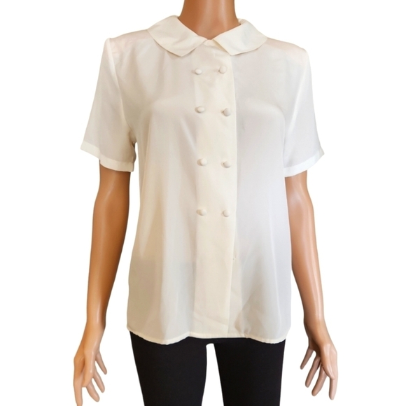 Vintage Talbots Double Breasted Blouse - Picture 1 of 5